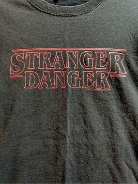 Stranger Danger Funny T-shirt Size S